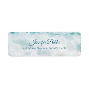 Seascape Waves Artwork Texte manuscrit du script