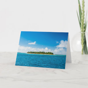 Seascape With Little Island Card