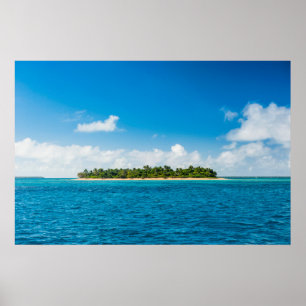Seascape With Little Island Poster
