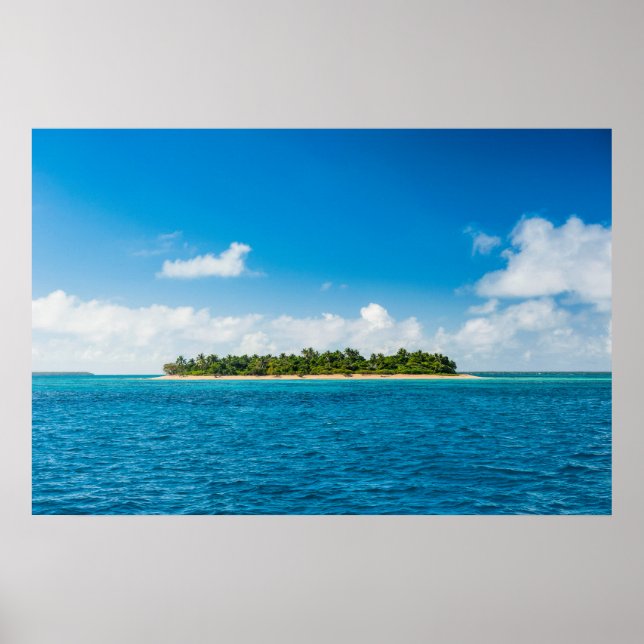 Seascape With Little Island Poster (Front)