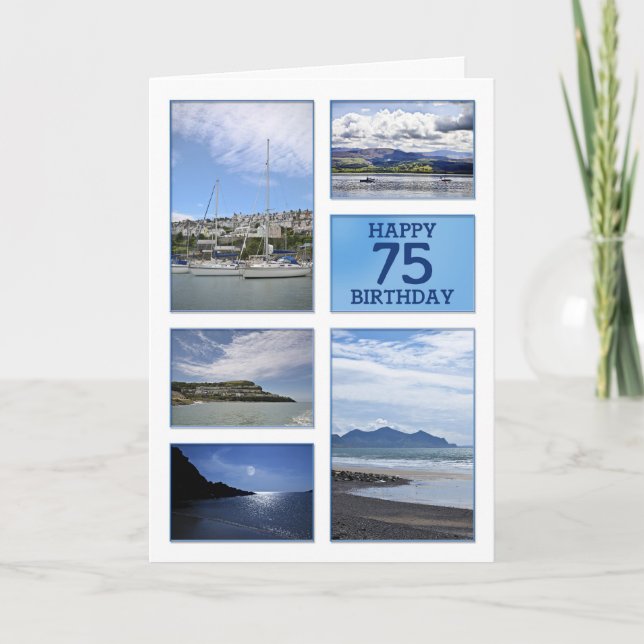 Seascapes 75th birthday card (Front)