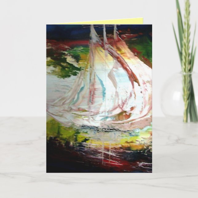 Seascapes Greeting Card - LUFFING (Front)