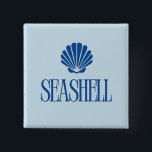 Seashell 2 Inch Square Button<br><div class="desc">🖤</div>