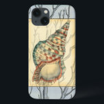 Seashell and Tree Branches iPhone 13 Case<br><div class="desc">Jennifer Goldberger has an amazing collection of art capturing the gems of the ocean. In this beautiful, classic nautical painting, this seashell is the main object with unique tree branches in the background. Get this translucent painting on your favourite products today!</div>