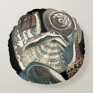 Seashell Anthology Round Pillow