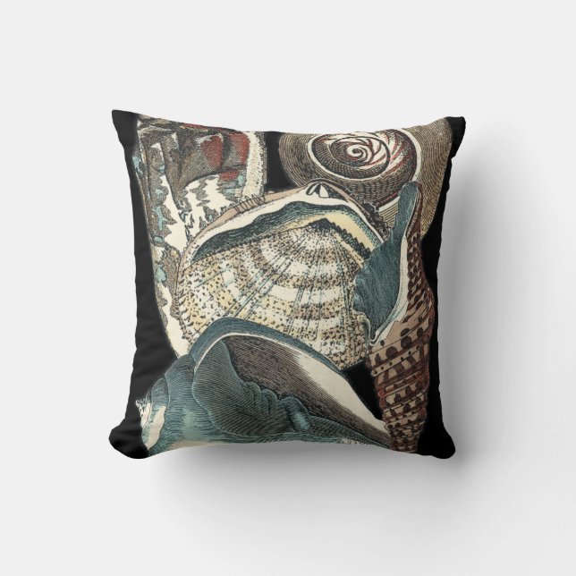 Seashell Anthology Throw Pillow (Front)