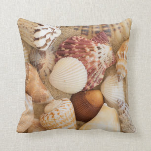 Seashell Arrangement Throw Pillow