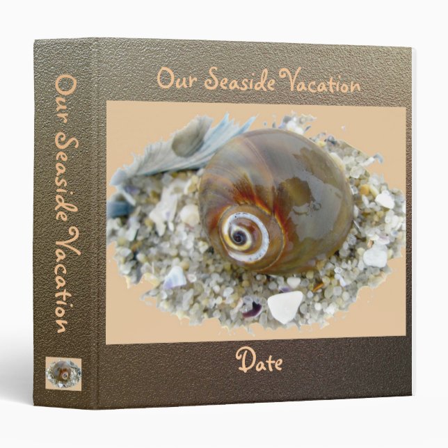 Seashell at Low Tide Coordinating Items Binder (Front/Spine)