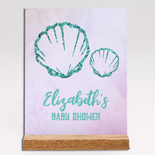 Seashell Baby Shower Acrylic Sign