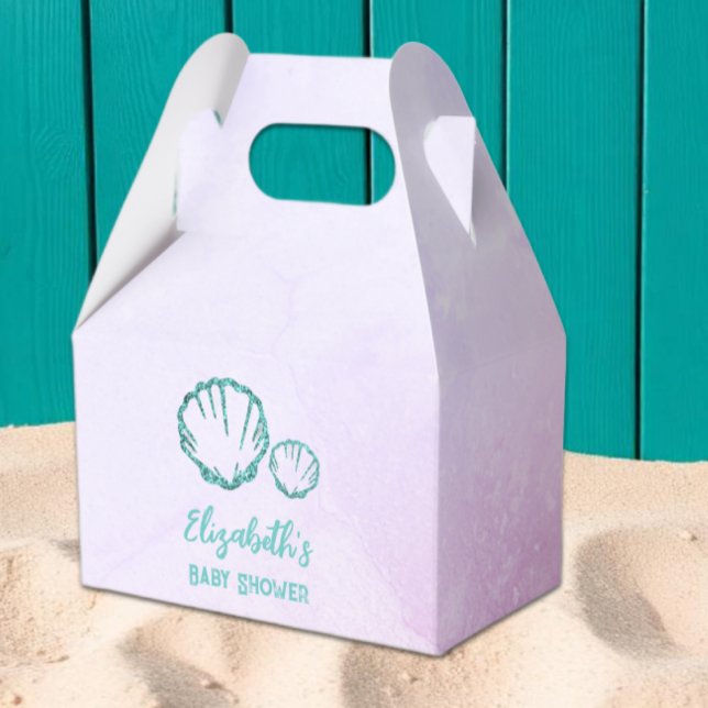 Seashell Baby Shower Favor Box (Creator Uploaded)
