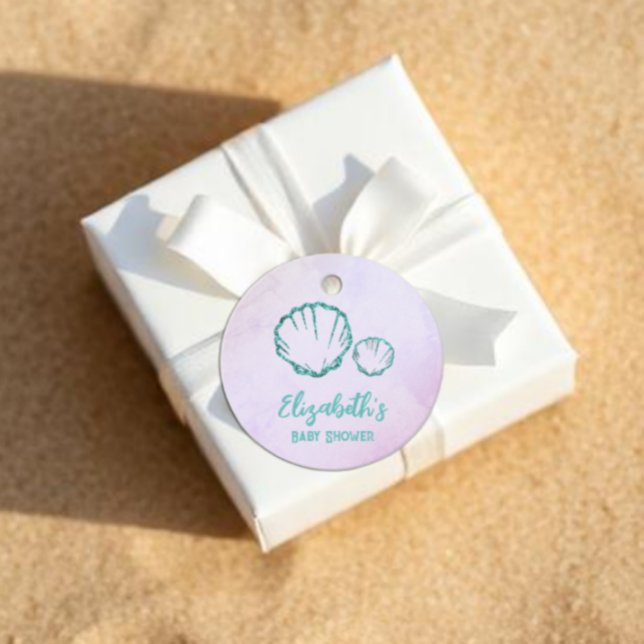 Seashell Baby Shower Favour Tags (Creator Uploaded)