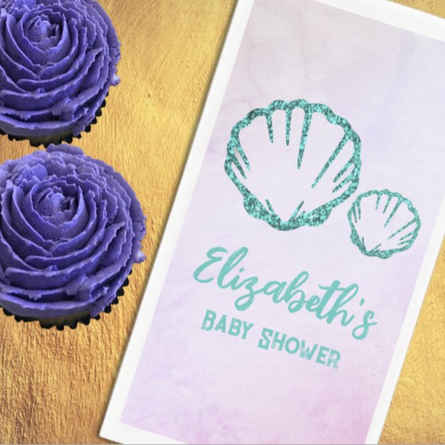 Seashell Baby Shower Napkins (Creator Uploaded)