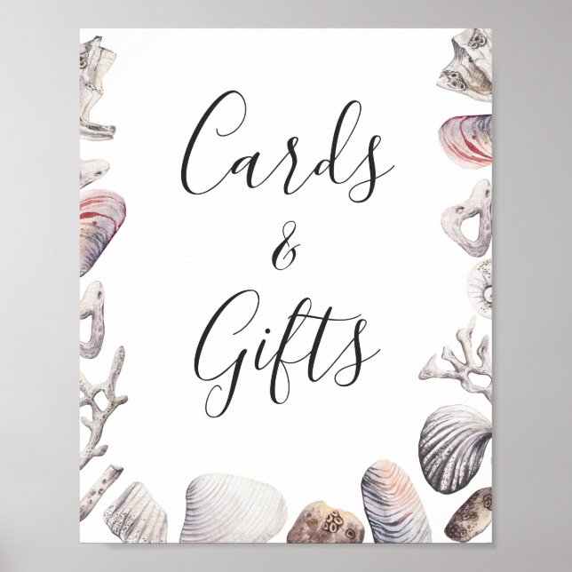 Seashell Beach Cards And Gifts Sign (Front)