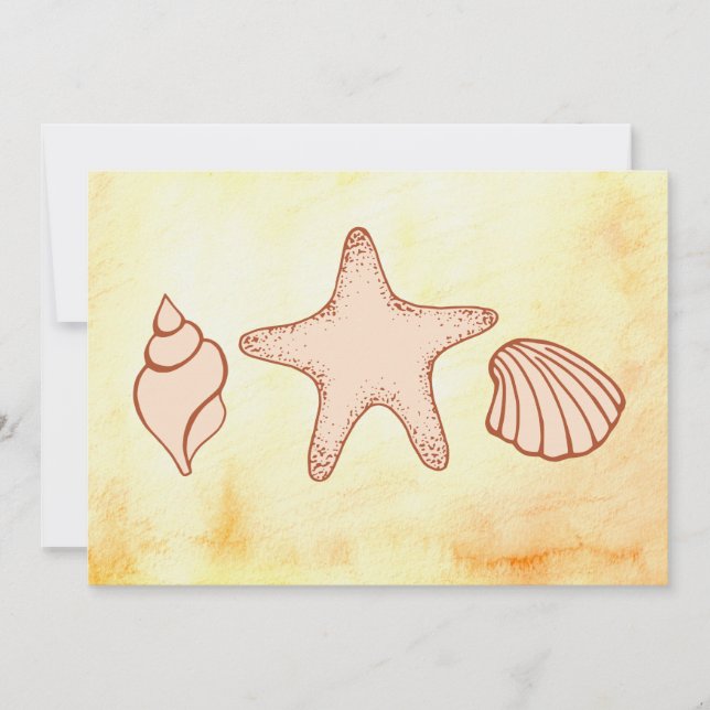 Seashell  Beach Invitations (Front)