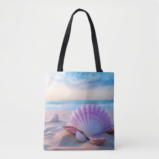 Seashell Beach Nature Serene Tranquil Tote Bag (Front)