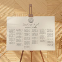Seashell Beach Ocean Wedding Alphabetical Seating