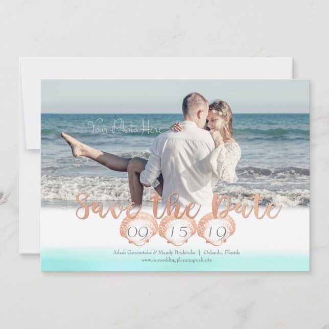 Seashell Beach Save the Date (Front)