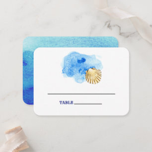 Seashell Beach   Seaside Wedding Table Place Cards