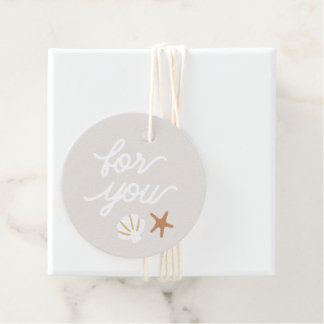 Seashell Beach Starfish For You Favor Favour Tags