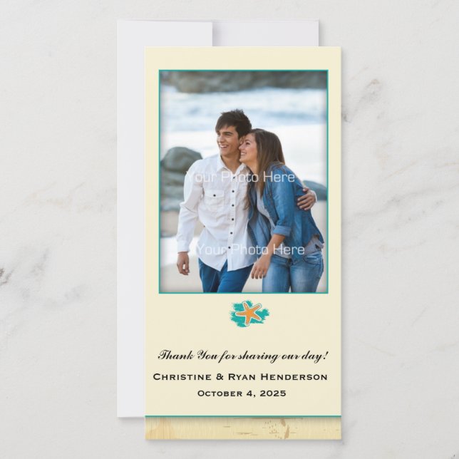 Seashell Beach Thank You Card (Front)