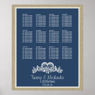 Seashell Beach Theme Seat Chart