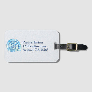 Seashell Beach Vacation Customizable Luggage Tag