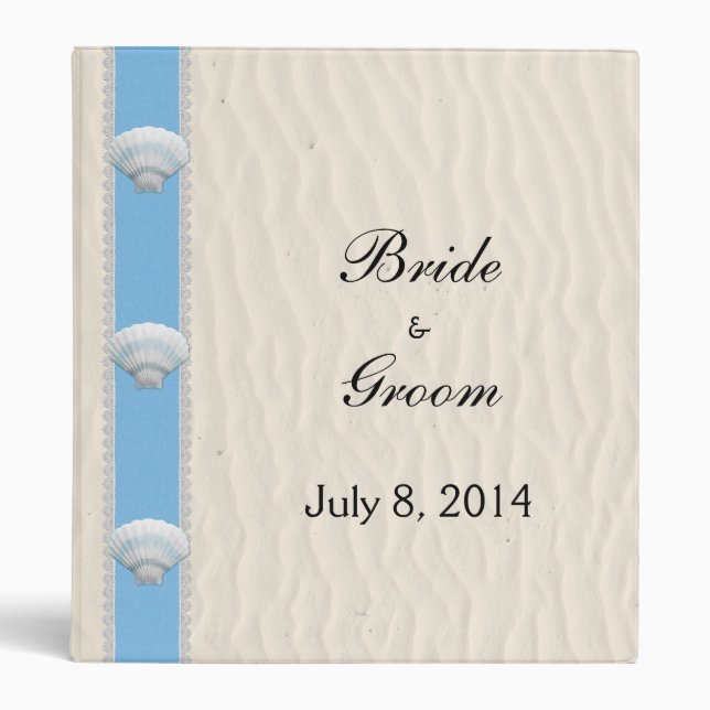 Seashell Beach Wedding Binder (Front)