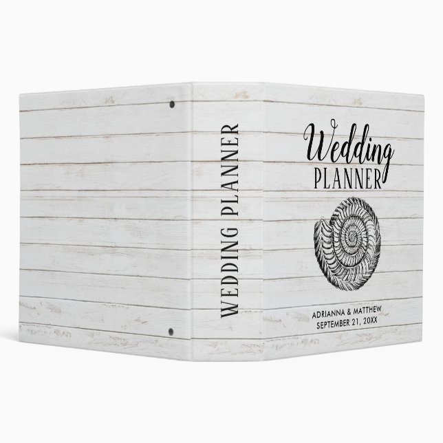 Seashell | Beach Wedding Planner Binder (Background)