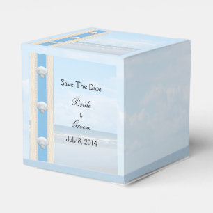 Seashell Beach Wedding Save The Date Favor Box
