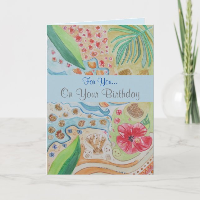 Seashell Birthday Greetings Card (Front)