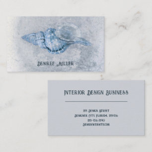 Seashell Blue Beach Theme Business Card