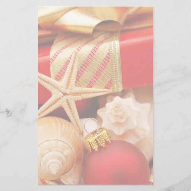 Seashell Christmas Stationery (Front)