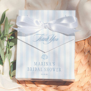 Seashell Coastal Bridal Shower Thank You Favour Favor Box