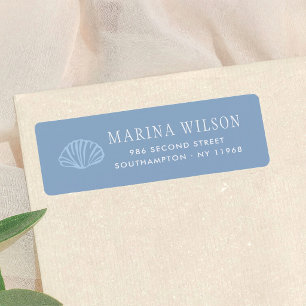 Seashell Coastal Modern Return Address