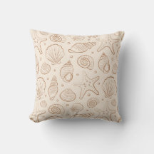 Seashell Coastal Nautical Boho Beach Neutral Cream