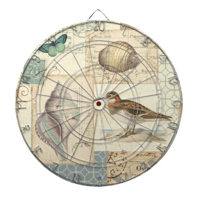 Seashell Collage Dartboard (Front)