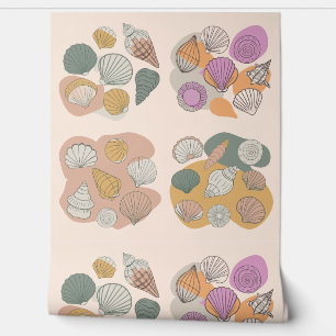 Seashell. Colour Blobs Wallpaper