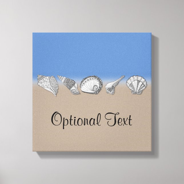 Seashell Drawing Art Canvas Print (Front)