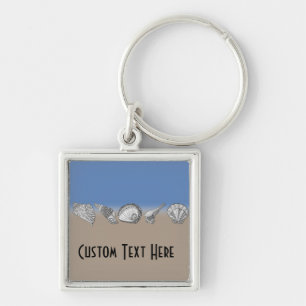 Seashell Drawing Art Keychain