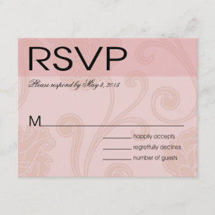 Seashell Dreams Beach Wedding RSVP rose