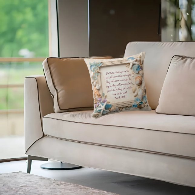 Seashell Dreams Frame Throw Pillow (Creator Uploaded)