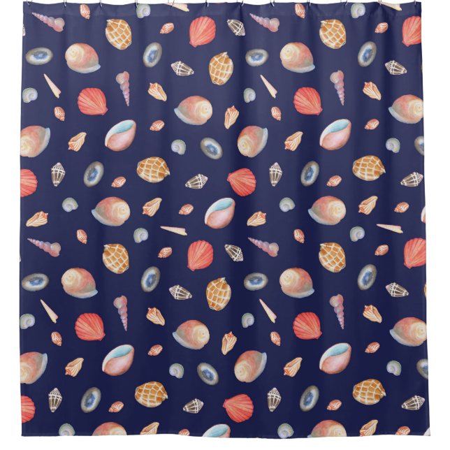 Seashell Elegance: Summer Blue Pattern. (Front)