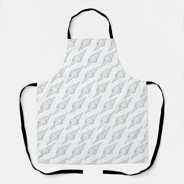 Seashell elegant pattern accent pillow cake pan apron (Front)