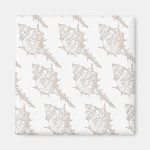 Seashell elegant pattern magnet