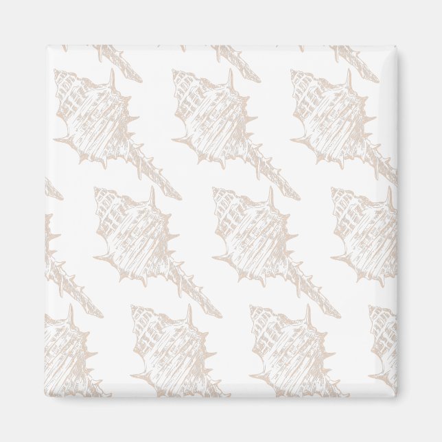 Seashell elegant pattern magnet (Front)