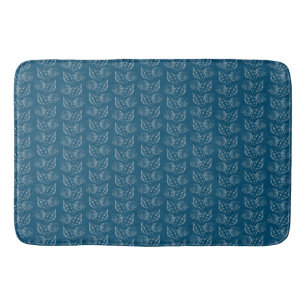 Seashell elegant pattern wrapping paper bath mat