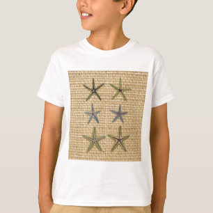 seashell french country burlap beach chic starfish T-Shirt