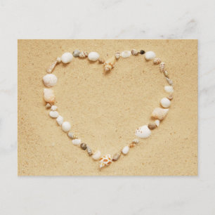 Seashell Heart Postcard