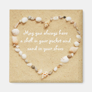 Seashell Heart Quote Magnet