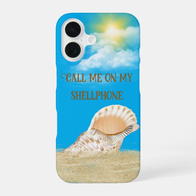 Seashell In Sand In Sunshine iPhone 16 Case (Back)